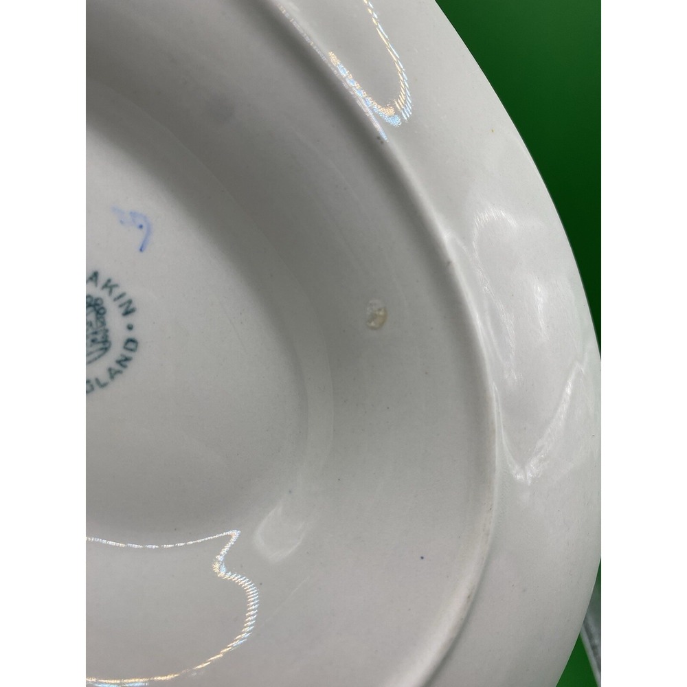 Vtg Alfred Meakin England Gravy Boat W/Underplate Blue Ivory Floral - Picture 10 of 14